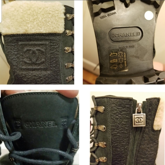 Chanel Winter Lace Up Combat  Boots - Picture 17 of 17